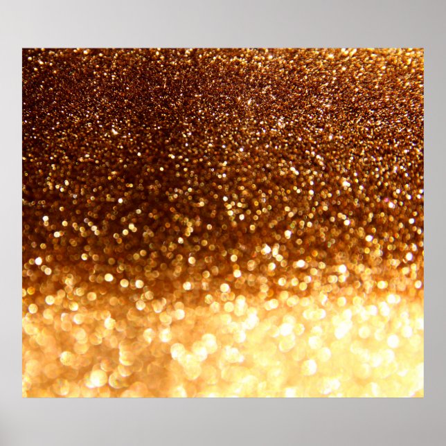 Glitter golden lights poster (Front)