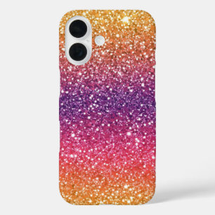 Glitter Golden Purple Ombre iPhone 16 Case