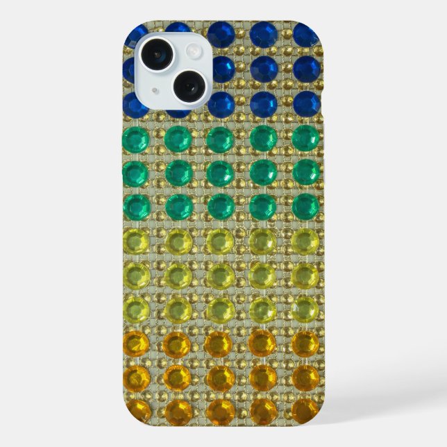 Glitter green yellow blue sparkleiPhone case (Back)