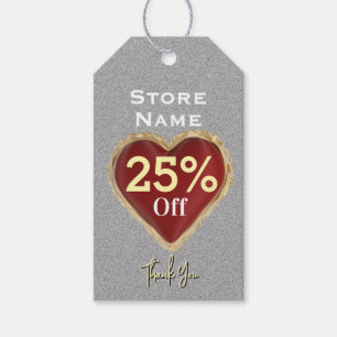 Glitter Grey  Gift Tags