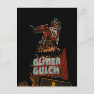 Glitter Gultch, Vintage Vegas Neon Post Card