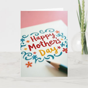 Glitter Happy Mothers Day Greeting Card
