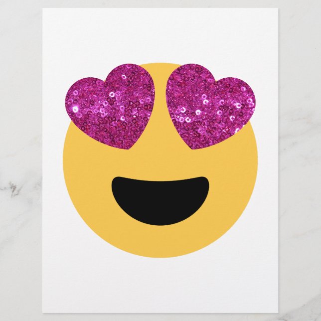 glitter heart eye emoji (Front)
