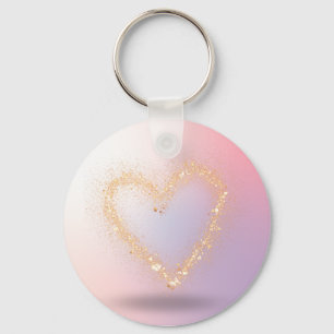 Glitter Heart  Key Ring
