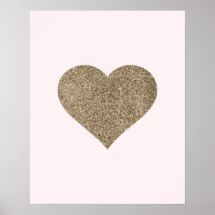 Glitter Heart Nursery Print