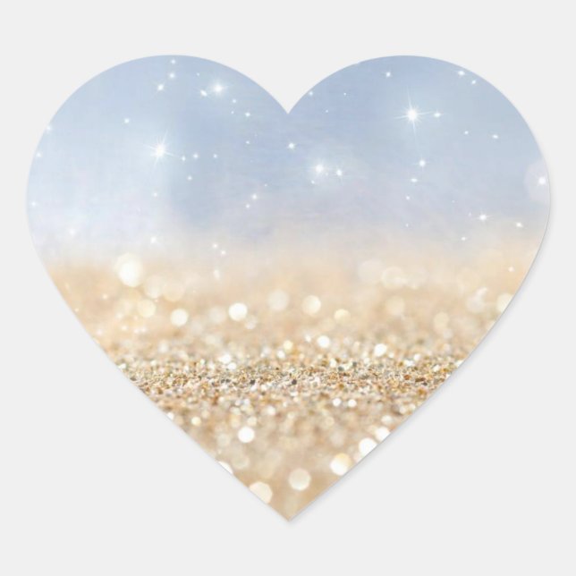 Glitter Heart Sticker (Front)
