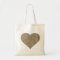 Glitter Heart Wedding Tote Bag
