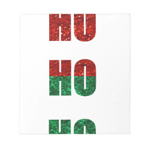 glitter ho ho ho notepad