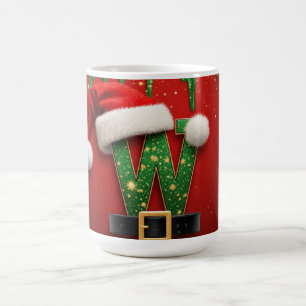 Glitter Holiday W For Winter Names Coffee Mug