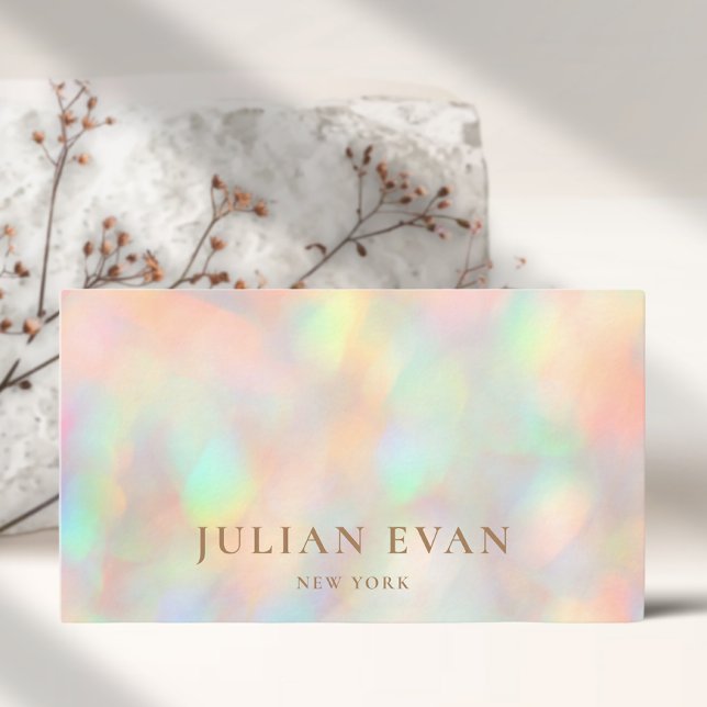 Glitter Holographic Beautician Makeup Business Card (Creator Uploaded)