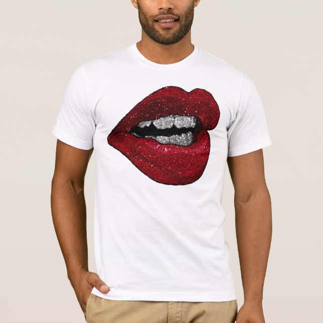 GLITTER HOT LIPS T-Shirt (Front)