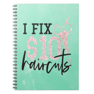 Glitter I Fix $10 Haircuts iPad Case Notebook