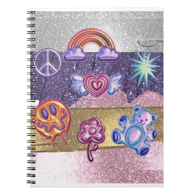 glitter icons girl notebook (Front)