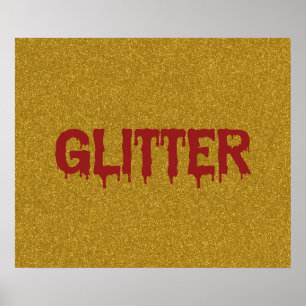 Glitter in Blood Typografie Poster