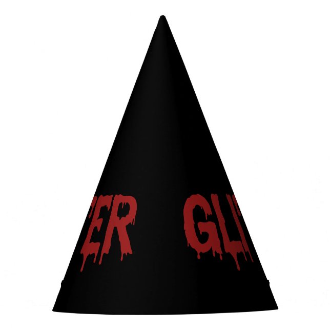Glitter in Blood Typography Party Hat (Front)