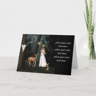 Glitter in the forest -Fairy fantasy card-custom Card