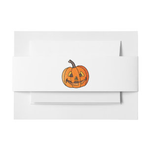 Glitter Jack O'Lantern Invitation Belly Band