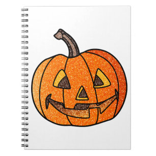 Glitter Jack O'Lantern Notebook