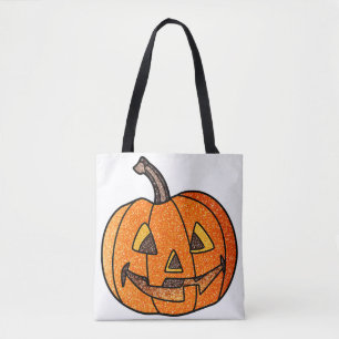 Glitter Jack O'Lantern Tote Bag