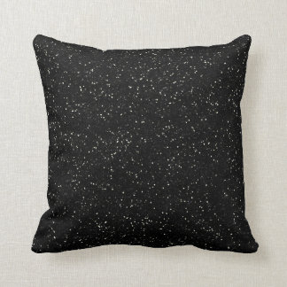 Glitter Jewelled Black Silver Sparkle Stylish Faux Cushion
