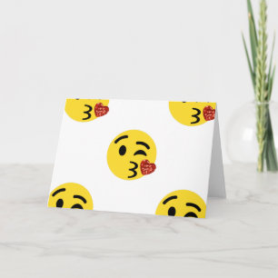glitter kiss emoji holiday card
