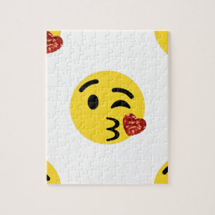 glitter kiss emoji jigsaw puzzle