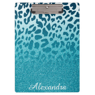 Glitter Leopard Clipboard