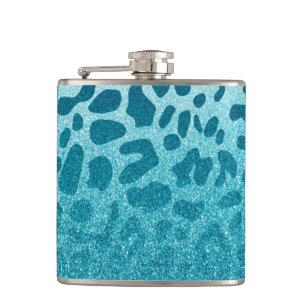 Glitter Leopard Hip Flask