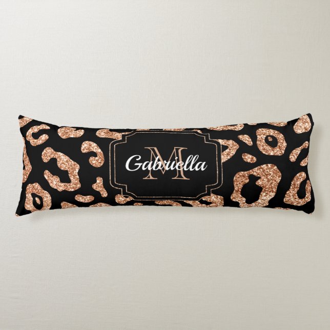 Glitter Leopard Print Body Cushion (Front)