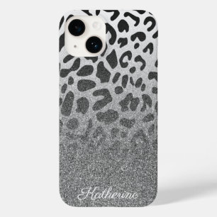 Glitter Leopard Print Case-Mate iPhone 14 Case