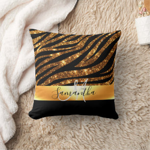 Glitter Leopard Print Cushion