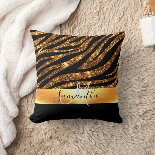 Glitter Leopard Print Cushion (Blanket)