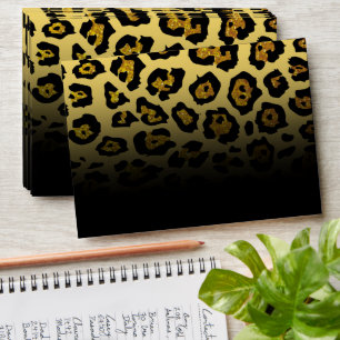 Glitter Leopard Print Envelope