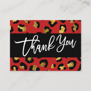 GLITTER LEOPARD PRINT Thank you for your purchase Enclosure Card