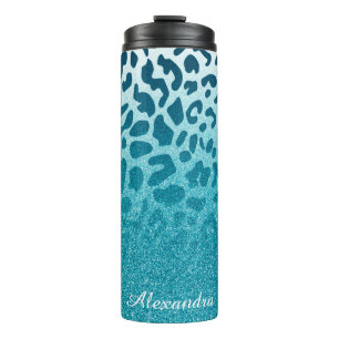 Glitter Leopard Thermal Tumbler
