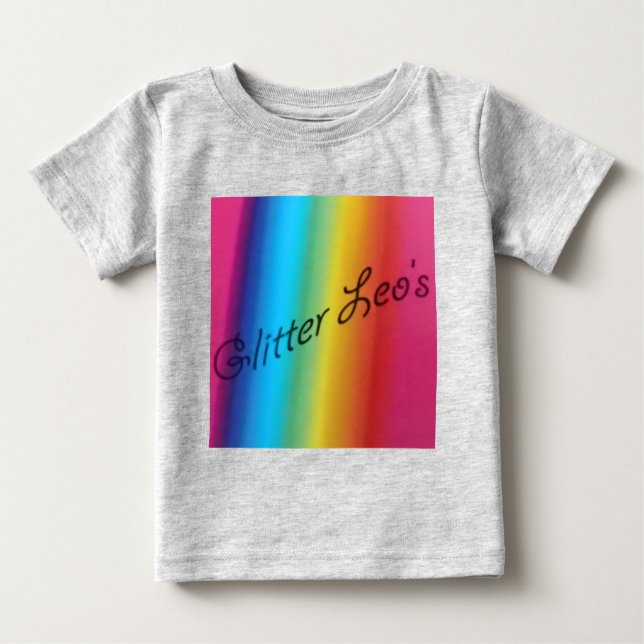 Glitter Leo's Baby T-Shirt (Front)