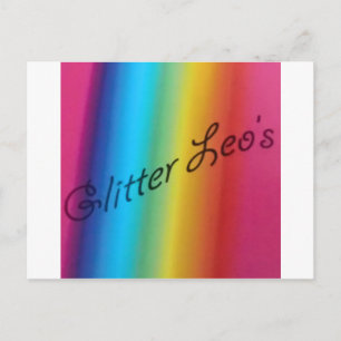 Glitter Leo's Postcard