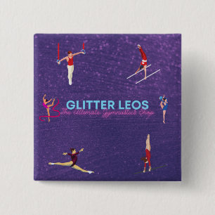 Glitter Leo's - The Ultimate Gymnastics Shop 15 Cm Square Badge