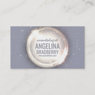 Glitter Light Circle Shimmering Star Purple Card