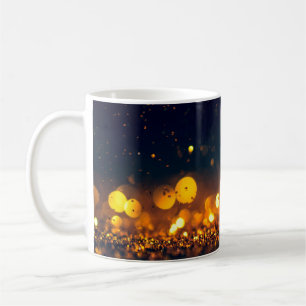 glitter lights grunge background, glitter defocuse coffee mug