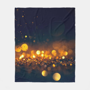 glitter lights grunge background, glitter defocuse fleece blanket