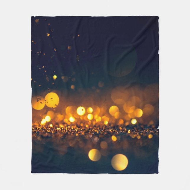 glitter lights grunge background, glitter defocuse fleece blanket (Front)