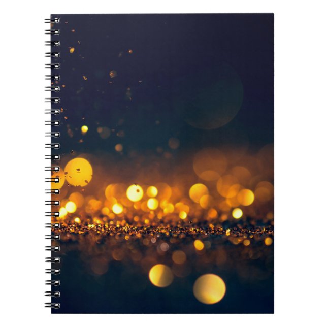 glitter lights grunge background, glitter defocuse notebook (Front)