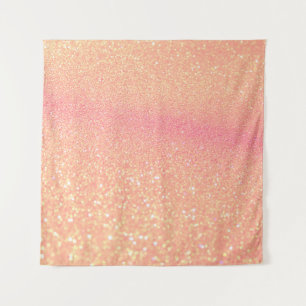 Glitter lights on black background. Out-of-focus Tapestry