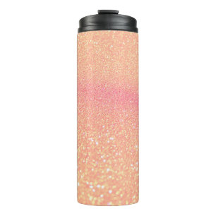 Glitter lights on black background. Out-of-focus Thermal Tumbler