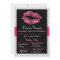 Glitter Lips Kissing Adult Birthday Invitation