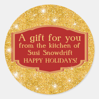 Glitter Look Sparkly Cookie Labels to Customise