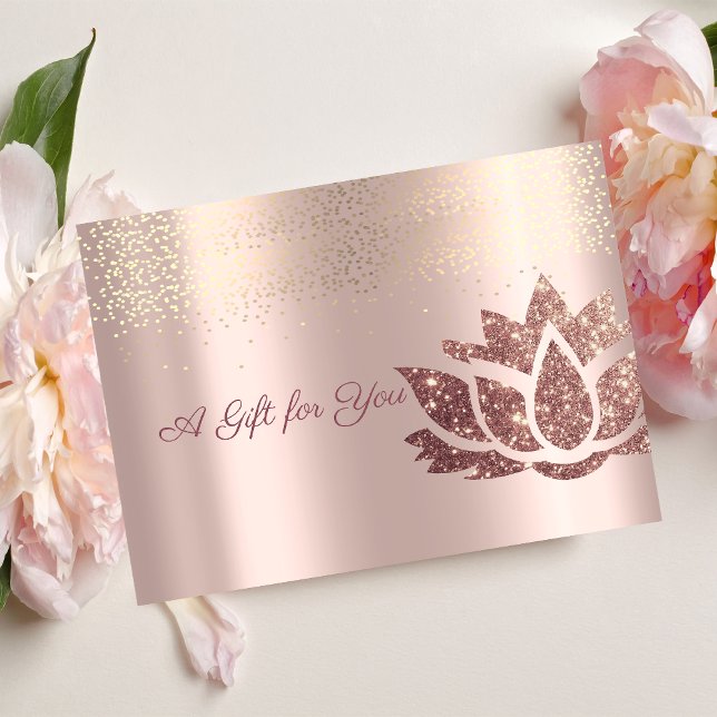 Glitter Lotus,Confetti,Rose Gold Discount Card (Creator Uploaded)