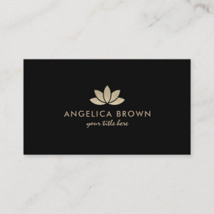 Glitter Lotus Flower Business Card