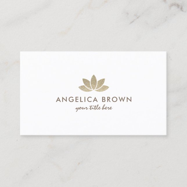 Glitter Lotus Flower Business Card (Front)